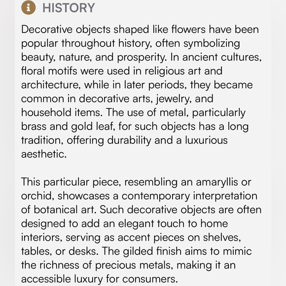 A SET OF 3 ANTHROPOLOGIE Metallic Gold Gilded Orchid Accents. NEW Condition! ⚜️ - Picture 10 of 11